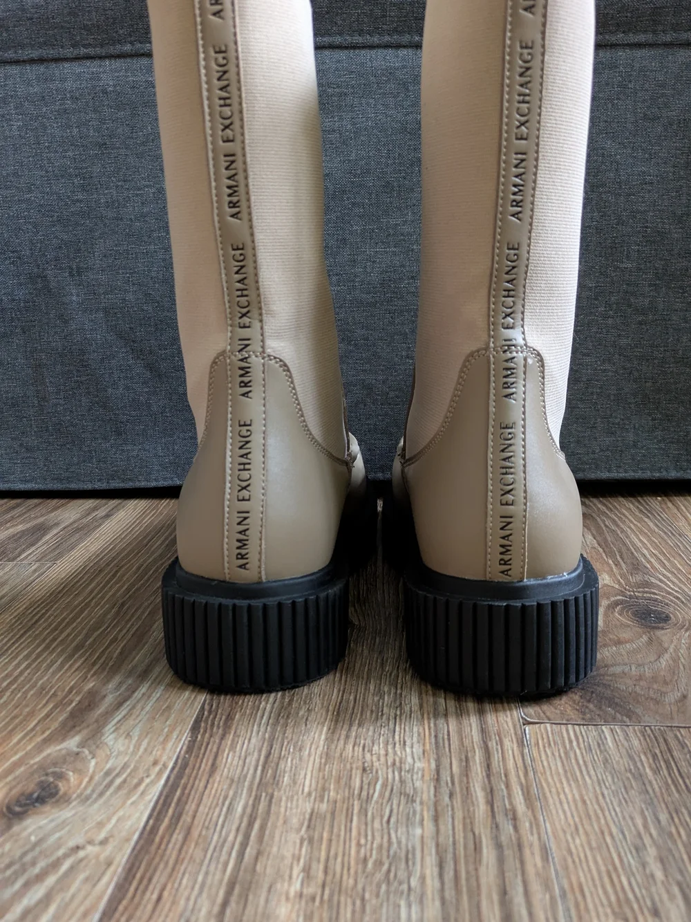ARMANI EXCHANGE Platform Mid-Calf Chelsea Boots 8.5